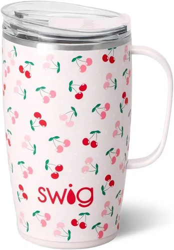Miniatura 26 de Swig Life Taza de Viaje de 18 oz, Vaso Aislante con Asa y Tapa, Taza de Café de Viaje, Compatible con Portavasos, Acero Inoxidable, Vaso de 18 oz