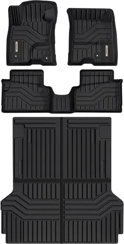 Miniatura 11 de OEDRO Alfombrillas de suelo compatibles con Ford F-250/F-350/F-450 Super Cab 2012-2016, TPE para todo clima con ajuste personalizado, juego