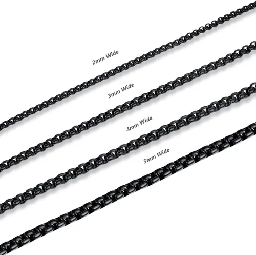 Miniatura 6 de Collar de cadena Rolo de acero inoxidable para hombre y mujer, ancho de 2340.197 in