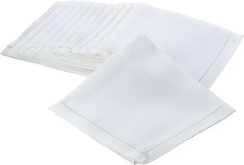 Miniatura 4 de SARO LIFESTYLE Servilleta de cóctel con borde cosido (juego de 12), negro, 6"x6