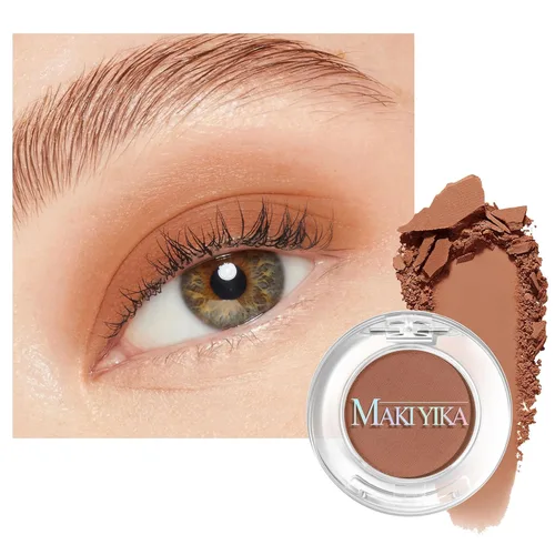Miniatura 35 de MAKI YIKA Paleta de sombra de ojos blanca mate para mujer, sombra de ojos en polvo blanco pigmentado para ojos marrones, paleta de maquillaje