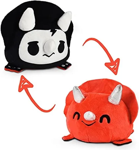 Miniatura 3 de TeeTurtle - El dinosaurio reversible original de peluche – verde + esqueleto estegosaurio – Bonitos animales de peluche sensoriales que muestran tu