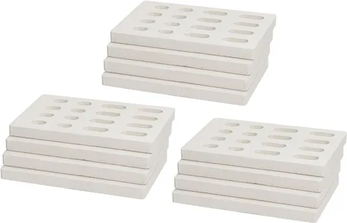 Paquete de 12 domadores de llama de cerámica para parrillas Grand Turbo, piezas de repuesto de briquetas de cerámica para Grand Turbo Grand Hall,