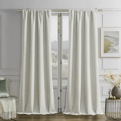Miniatura 13 de Joydeco - Cortinas opacas 100% azul rey, 84 pulgadas, 2 paneles, cortinas de terciopelo azul rey de lujo para dormitorio y sala de estar, cortinas