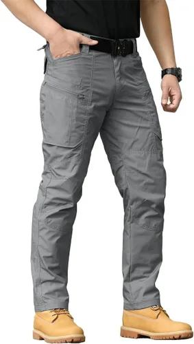 NAVEKULL Pantalones tácticos de senderismo para hombre, pantalones cargo de combate militares antidesgarros, ligeros, pantalones de trabajo para
