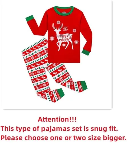 Miniatura 2 de Pijamas familiares a juego pijamas de Navidad de algodón para vacaciones