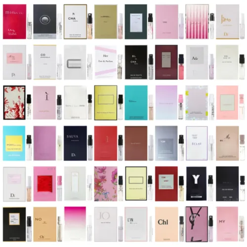 Juego de muestras de perfume de diseñador Vrears para mujer, muestras de fragancias populares de gama alta (12 piezas aleatorias)