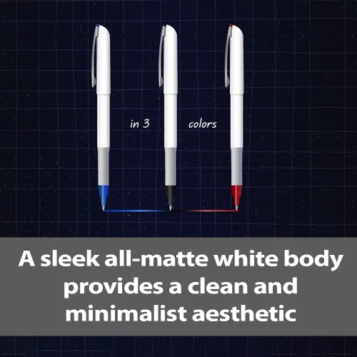 Miniatura 5 de Pentel Floatune Rollerball, punta gruesa de 0.039 pulgadas, tinta azul, caja de 12 (BY110-C)