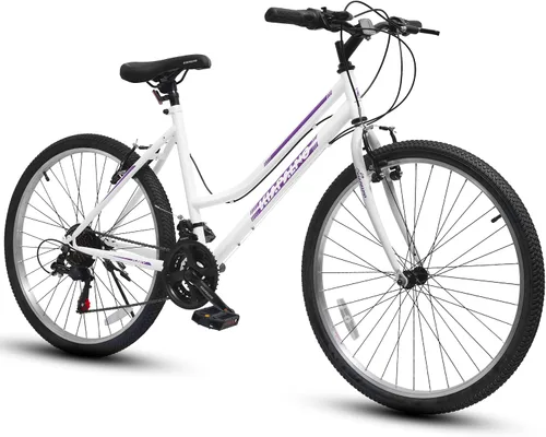 Miniatura 10 de Ecarpat Bicicleta de montaña para niñas y mujeres, 24/26 pulgadas, 21 velocidades, regalos de viaje de verano, bicicletas de freno en V femenino