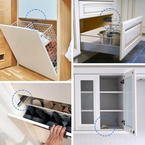 Miniatura 6 de Touch Latch Jiayi - Cerradura magnética de resorte para puerta grande, cierre oculto para puerta grande, cierre de puerta oculta, cierre a presión