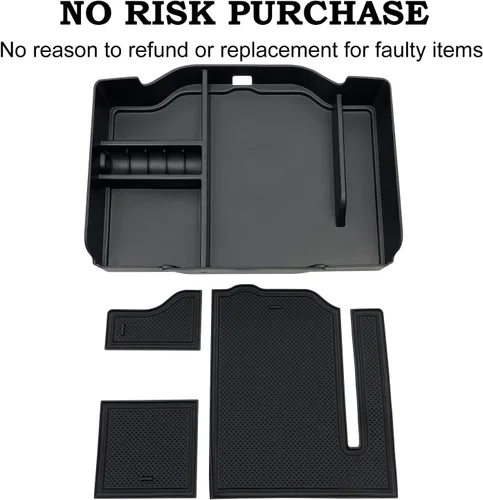 Miniatura 7 de Organizador de consola central compatible con Dodge RAM 1500 2500 3500 2026 2025 2024 2023 2022-2019 Accesorios Caja de almacenamiento interior Negro
