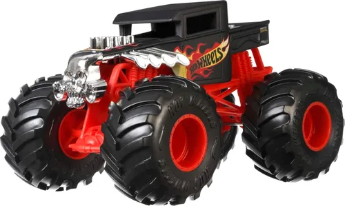 Miniatura 4 de Hot Wheels Camiones de Juguete Monstruo, Agitador de Huesos de Gran Tamaño de Metal a Escala 1:24, Vehículo de Juego para Niños y Coleccionistas