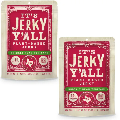 Miniatura 18 de It's Jerky Y'all - Plant Protein Jerky - The Smarter Jerky 16-19g Protein + 8-10g Fiber Per Bag Non-GMO, No Cholesterol, Born in Texas