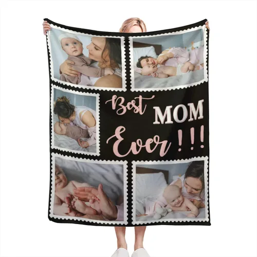Miniatura 12 de Manta personalizada con fotos – Manta personalizada con fotos, regalos personalizados con imagen, manta de franela de vellón para esposa, marido