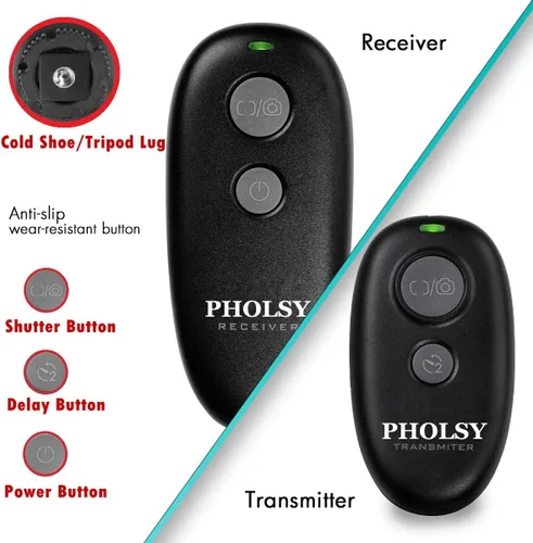 Miniatura 8 de PHOLSY Cámara de liberación inalámbrica compatible con Nikon Z5 Z8 Z9 Z7ii Z6 Z6ii D750 D780 D7500 D7500 D7200 D5600 D5500 P7700 P7800 P950 D90 D4