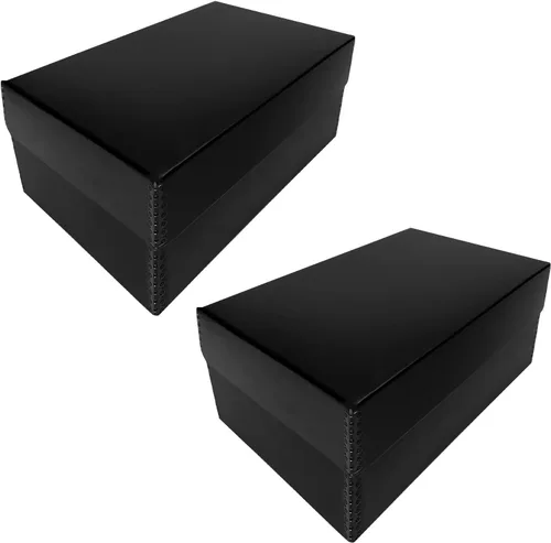 Miniatura 10 de Lineco, Caja de fotos con tapa con bisagras color tostado de 5.5 x 7.75 x 12 pulgadas, libre de ácidos. Capacidad para hasta 1100 fotos de 4 x 6 o 5
