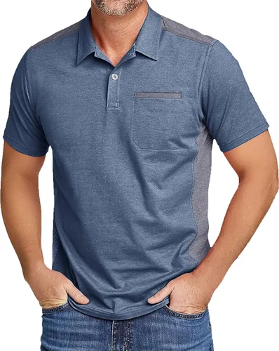 Miniatura 80 de V VALANCH Polo de golf de manga corta para hombre, estilo casual, con cuello que absorbe la humedad
