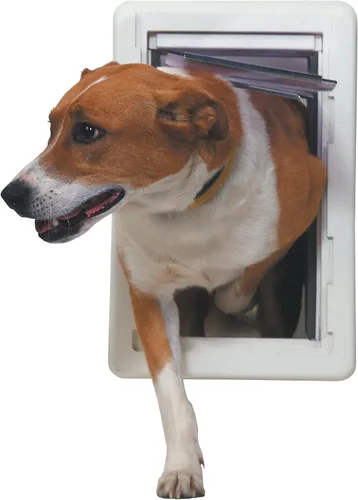 Miniatura 3 de IDEAL PET PRODUCTS Desde 1979 Perfect Pet - Puerta para perro de bajo consumo para todo tipo de clima, tamaño mediano, solapa de 7.25 x 13 pulgadas