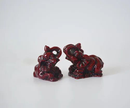 Miniatura 5 de Mini estatua de elefante, figuras de elefantes indios de resina Feng Shui para decoración del hogar, oficina, familia, animales, regalos de regreso