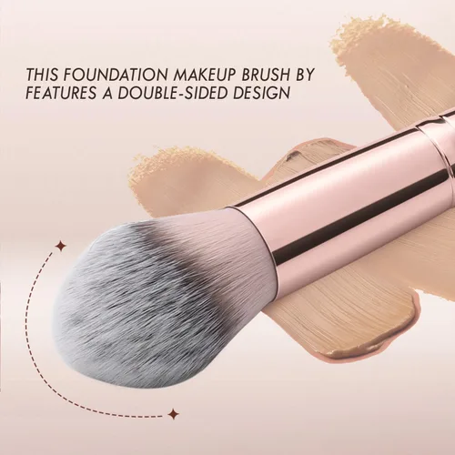 Miniatura 3 de KINGMAS Brochas de maquillaje de doble punta y brocha de base plana
