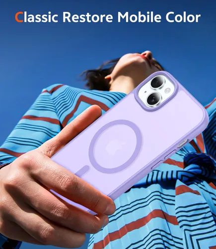 Miniatura 499 de FNTCASE Funda para iPhone 13 Pro-Max: Fundas magnéticas transparentes compatibles con Magsafe Slim anti amarillamiento protección contra caídas