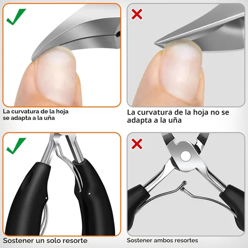 Miniatura 8 de DRMODE Cortaúñas para uñas gruesas de los pies, cortaúñas de mango largo para uñas gruesas para personas mayores con apertura amplia, cortaúñas