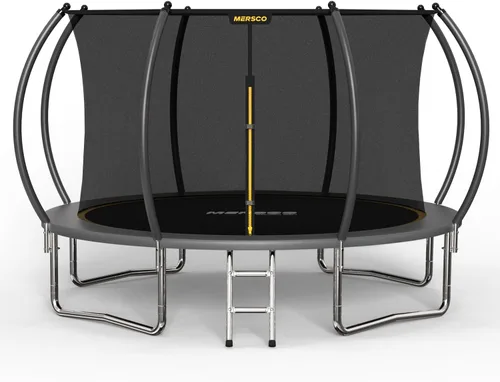 Miniatura 10 de Mersco Trampolín para exteriores de 10 pies, 12 pies, 14 pies, con recinto y escalera, cama elástica recreativa aprobada por ASTM para niños