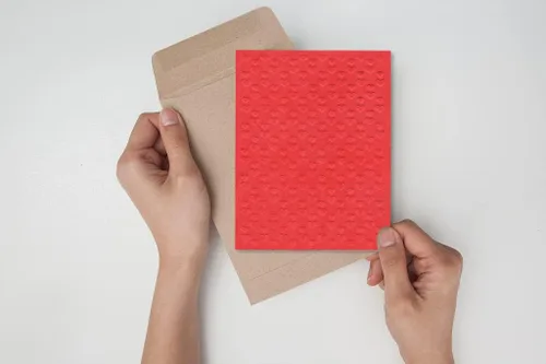 Miniatura 5 de Carpetas de plástico en relieve con corazones para hacer tarjetas del día de San Valentín, patrón de corazones pequeños, plantillas de fondo