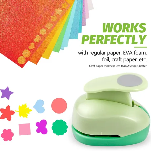 Miniatura 5 de UCEC Perforadora para Manualidades, 9 Piezas Perforadoras de Papel de 5/8 Pulgadas para Manualidades Formas de Perforación Perforadora