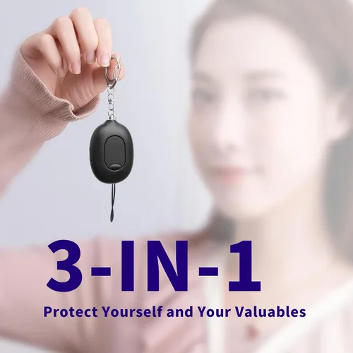 Miniatura 4 de Door Stop Alarms for Travel, 130dB Loud Portable Vibration Sensor with LED Flashing, USB Rechargeable Security Alarm for Travel Hotel Home