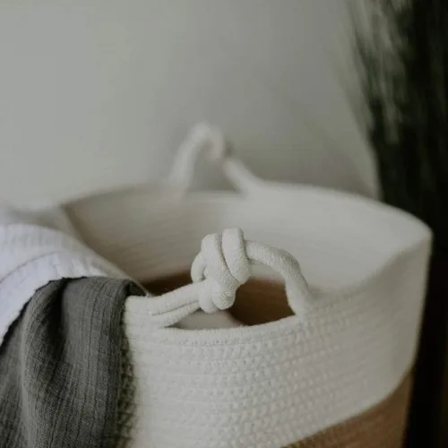 Miniatura 5 de Parker - Cesta de almacenamiento para el cuarto del bebé, contenedor grande de almacenamiento de cuerda y organizador para lavandería, juguetes