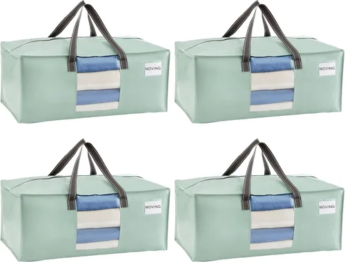 Miniatura 34 de VENO Paquete de 4 bolsas de mudanza resistentes, bolsas de embalaje transparentes para una fácil visibilidad, alternativa a las cajas de mudanza