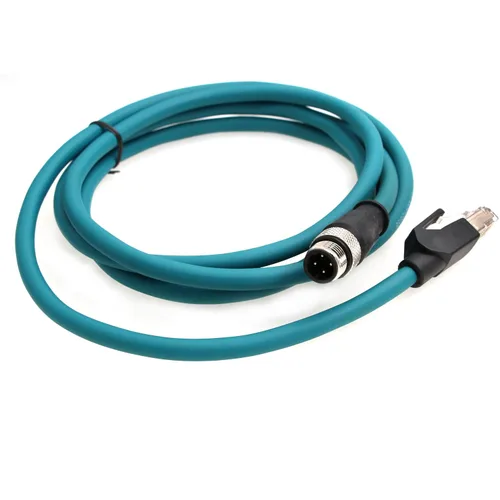 Miniatura 15 de Cable de red para cámara industrial Cognex de 4 pines M12 de 4 pines a RJ45, cables blindados CAT5e (azul, 1M)