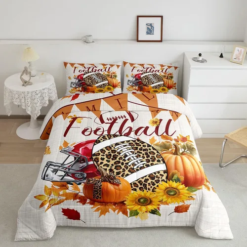 Miniatura 4 de Lindo juego de edredón de murciélago tamaño Queen con diseño de animales de Feliz Halloween, 3 piezas para decoración de habitación de niños