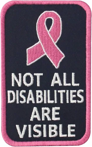 Miniatura 6 de Not All Disabilities are Visible Chalecos/Arneses Service Perro Emblema Bordado Sujetador Gancho y Bucle Parche Azul