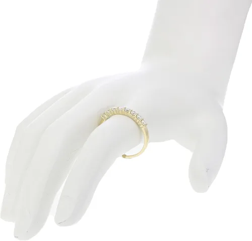 Miniatura 6 de Vir Jewels Anillo de boda de diamante 12 cttw en oro blanco de 14 quilates, engaste de 8 piedras