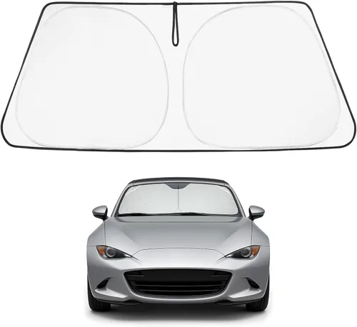 Miniatura 98 de Proadsy Parasol para parabrisas actualizado 2025, ajuste personalizado Dodge RAM 1500 2Dr 2019-2024 2025, 4 capas, plegable, protector de parasol