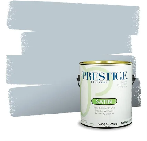 Miniatura 1330 de Pintura Exterior + imprimación PRESTIGE, todo-en-uno, 1 galón, acabado mate, color comparable al Valspar* Royal Gray* VS151-Gris real