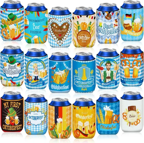 Miniatura 12 de 18 fundas plegables para enfriar latas de béisbol Insulated Neoprene, Beer Drink Beverage Can Bottle Cooler Sleeves, Sports Birthday Party