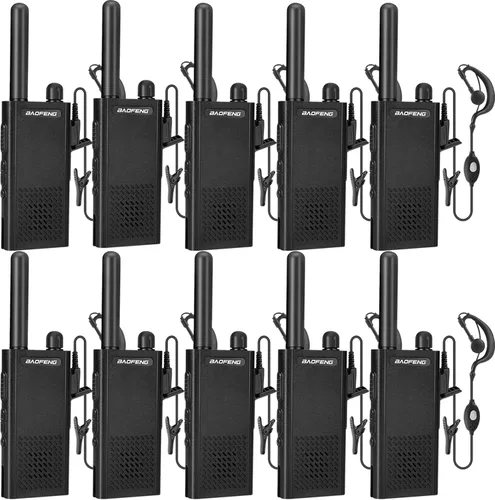 Baofeng T26 Walkie Talkies de Largo Alcance, Batería Recargable de Iones de Litio, 16 Canales FRS, Radios Bidireccionales con Auriculares para Paq