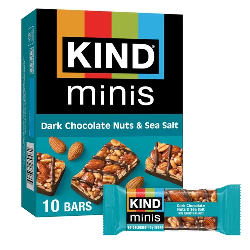 Miniatura 9 de KIND Minis, almendras y sal marina de caramelo, 0.7 onzas (paquete de 10)