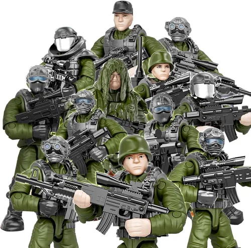 Miniatura 8 de YEIBOBO! Bolsas misteriosas de minifiguras, figuras de acción militar con armas y accesorios, paquete sorpresa de las fuerzas especiales Delta