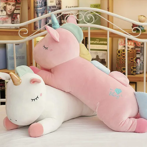 Miniatura 2 de ARELUX Lindo animal de peluche grande de 24 pulgadas: suave animal de peluche gigante para abrazar, decoración de habitación de unicornio grande