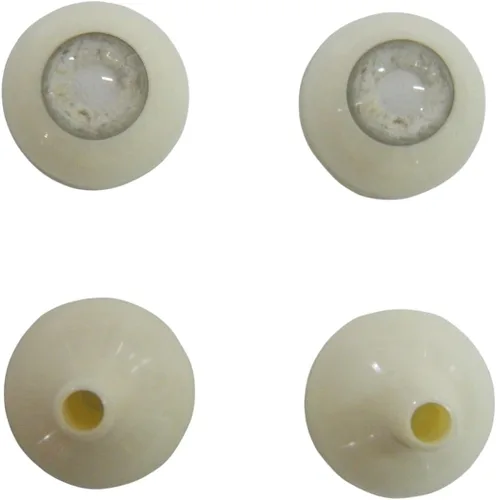 Miniatura 5 de Par de ojos realistas de acrílico redondo tamaño real para accesorios de Halloween, máscaras, muñecas o osos, 1.024 in (marrón claro)