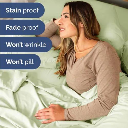 Miniatura 5 de Juego de sábanas King de 6 piezas - Ropa de cama de hotel de lujo ultrasuave, transpirable y refrescante con bolsillos de 20-41 cm de profundidad