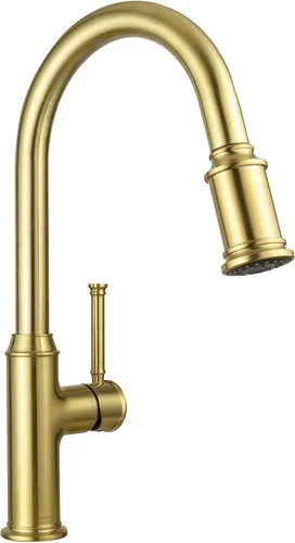 Miniatura 13 de Lava Odoro Grifo de cocina cromado con rociador desplegable, grifo de fregadero de cocina de un solo orificio, grifo de cocina de una sola manija