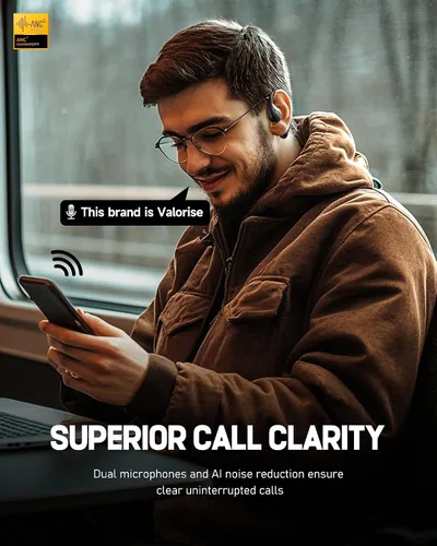 Miniatura 8 de Valorise Auriculares inalámbricos de conducción ósea T60, OWS con ganchos para los oídos, Bluetooth 5.4, ligeros y resistentes, 25 horas