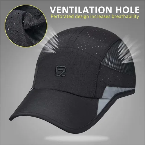 Miniatura 4 de GADIEMKENSD Gorra deportiva transpirable reflectante sin estructurar para hombres y mujeres