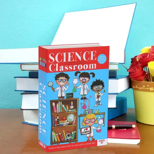 Miniatura 9 de Caja de Seguridad para Libros de Páginas Reales de Aula de Ciencias con Cerradura de Combinación, Caja de Seguridad para Dinero y Cajas de Science