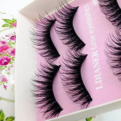 Miniatura 3 de Pestañas con aspecto natural, 5 pares de pestañas postizas hechas a mano naturales largas y gruesas